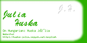 julia huska business card